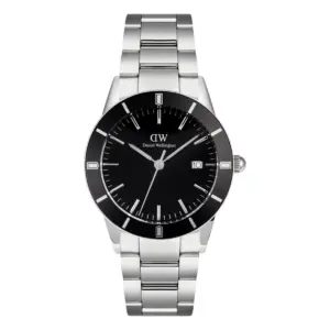 Daniel Wellington Iconic Paradigma Link Black Enamel Silver Svart
