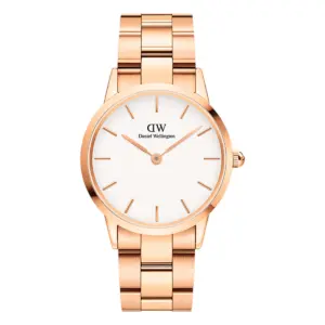 Daniel Wellington Iconic Link Roséguld Vit