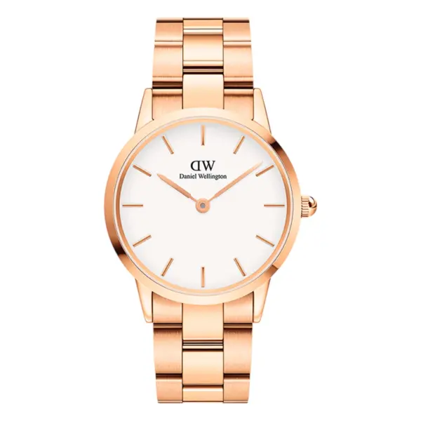 Daniel Wellington Iconic Link Rose Gold 36 mm Quartz Stållänk Äggskalsvit DW00600209