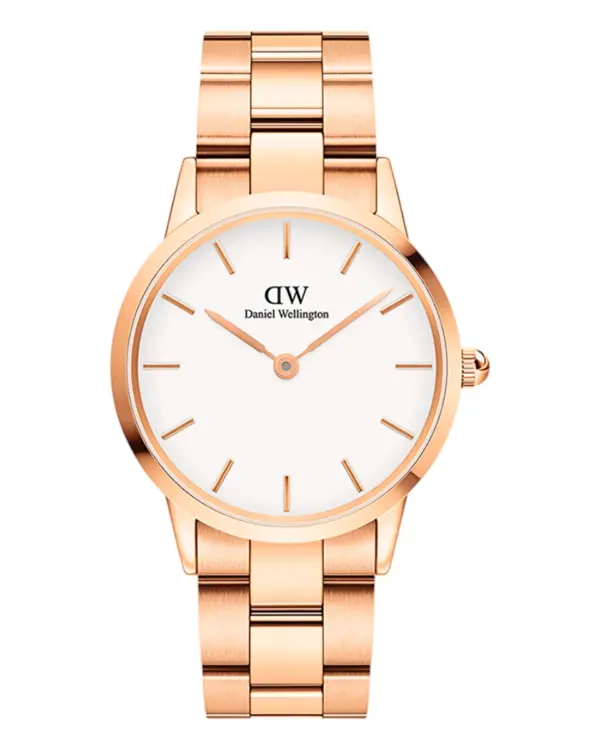 Daniel Wellington Iconic Link Roséguld Vit