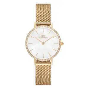 Daniel Wellington Petite Lumine Bezel Evergold Vit pärlemor
