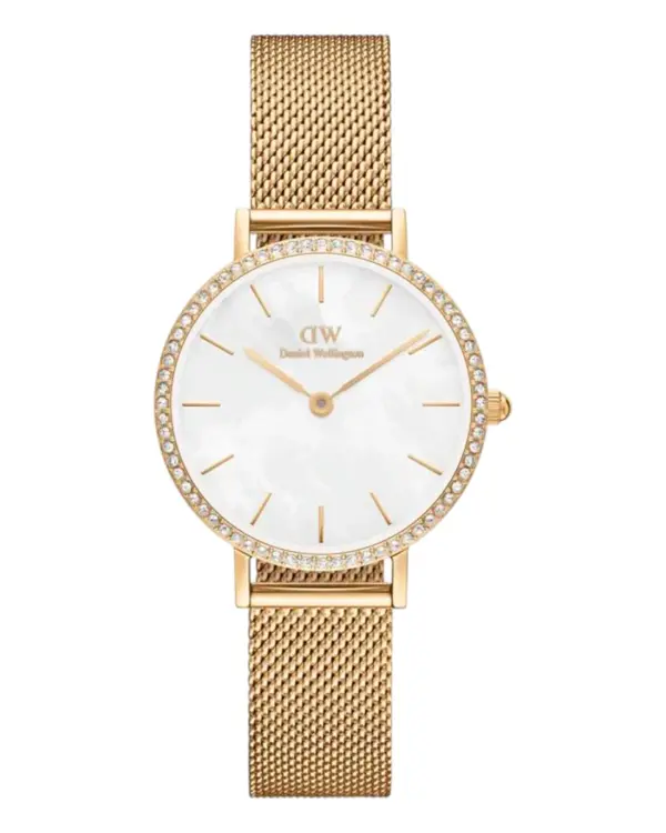 Daniel Wellington Petite Lumine Bezel Evergold Vit pärlemor