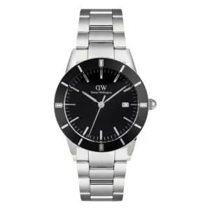 Daniel Wellington Iconic Paradigma Link Black Enamel Silver Svart