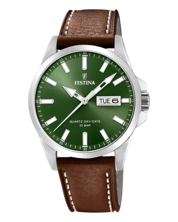 Festina Classics Day-Date Quartz Grön