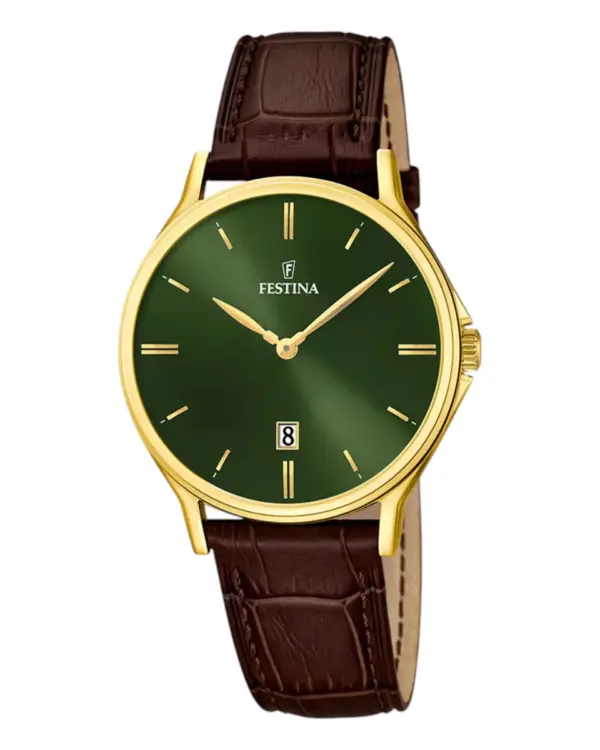 Festina Classic Strap Guldfärgad Grön