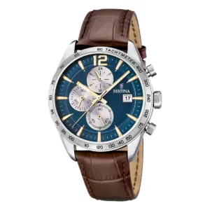 Festina Timeless Chronograph Läder Blå