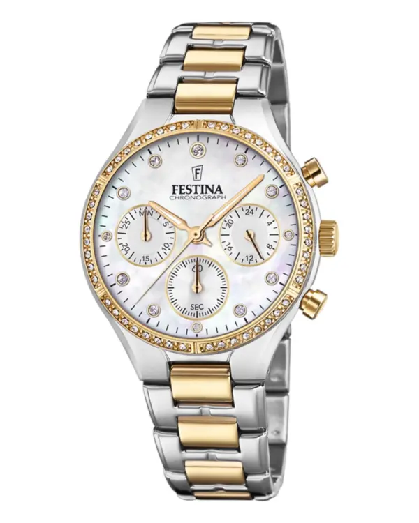 Festina Boyfriend Chronograph Vit Pärlemor