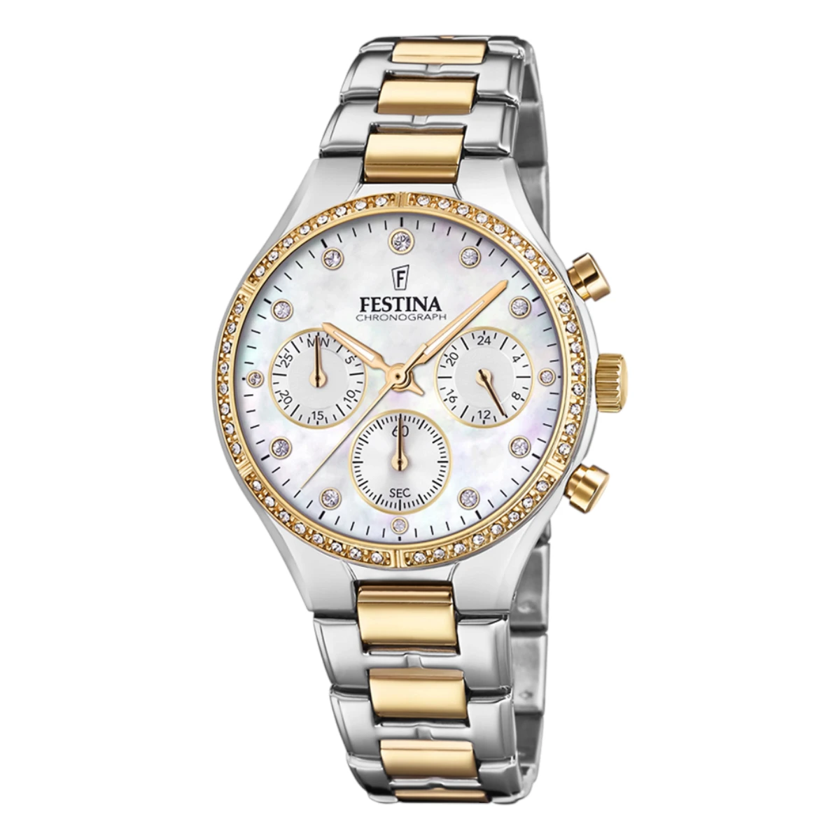 Festina_F20402-1 Festina Boyfriend Chronograph Vit Pärlemor