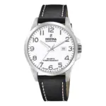 Festina Classic Strap Svart Läder Vit