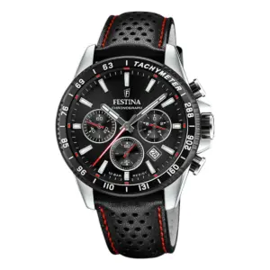Festina Timeless Chronograph Läder Svart