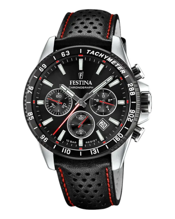 Festina Timeless Chronograph Läder Svart