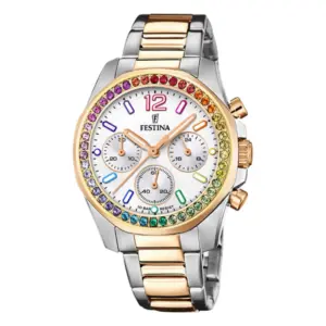 Festina Boyfriend Rainbow Chronograph Vit Pärlemor