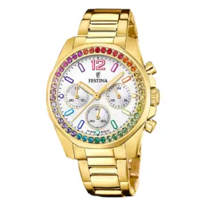 Festina Boyfriend Rainbow Chronograph Vit