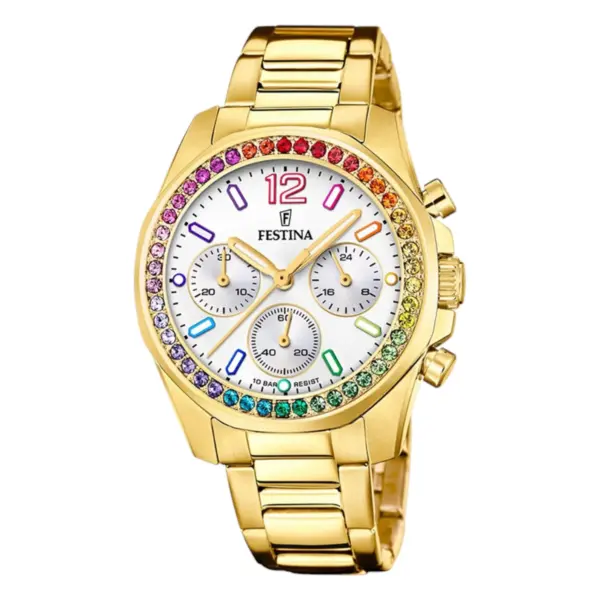 Festina Boyfriend Rainbow Chronograph Vit
