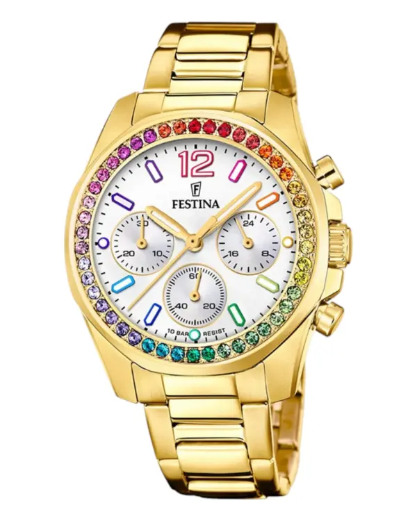 Festina Boyfriend Rainbow Chronograph Vit