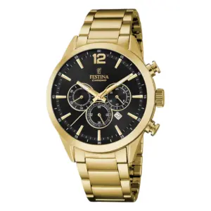 Festina Timeless Chronograph Guldfärgad Svart