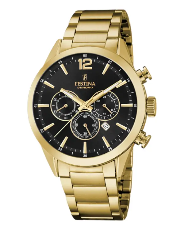 Festina Timeless Chronograph Guldfärgad Svart