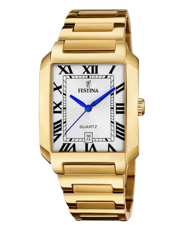 Festina On The Square Guldfärgad Vit