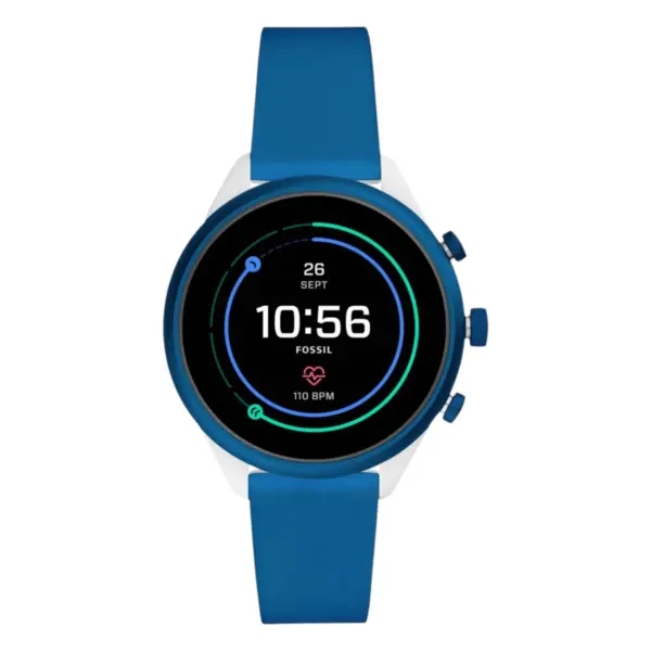 Fossil Sport Smartwatch Dam Silikonarmband Blå