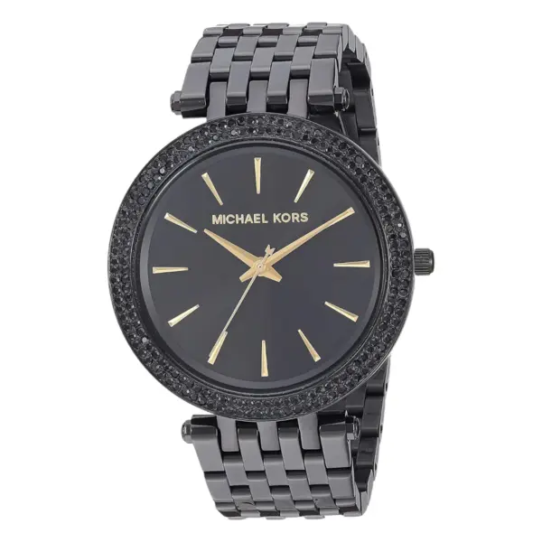 Michael Kors Darci Pavé Quartz Svart Stållänk Svart