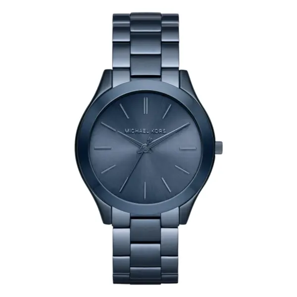 Michael Kors Slim Runway Quartz Blå Stållänk Blå