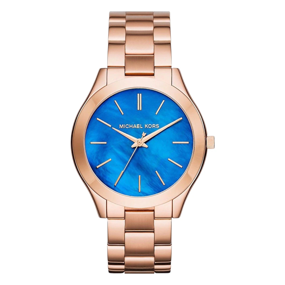 MK3494_1 Michael Kors Blå/Roséguldstonat 42 mm - Bild 1