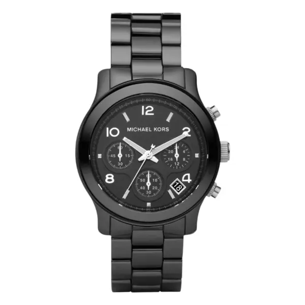 Michael Kors Runway 38 mm Quartz Kronograf Svart Keramiklänk Svart