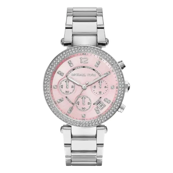 Michael Kors Parker Quartz Kronograf Stållänk Rosa