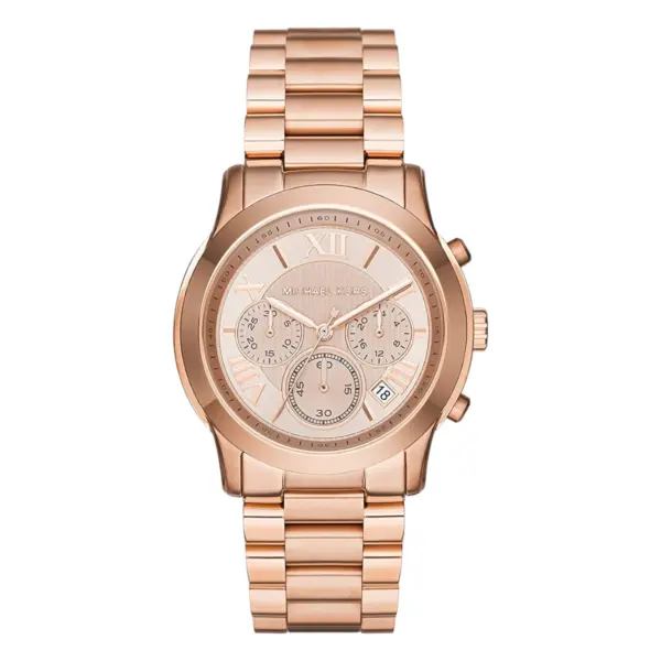 Michael Kors Cooper Quartz Kronograf Roséguldfärgad Stållänk Roséguld