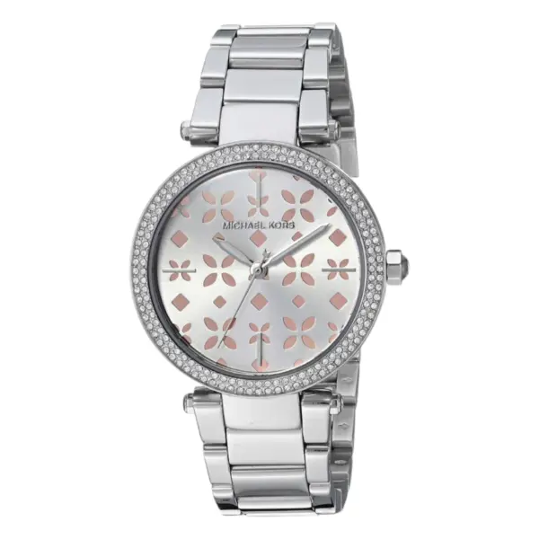 Michael Kors Mini Parker Quartz Kristaller Stållänk Silver
