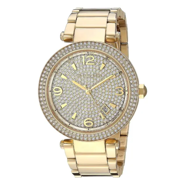 Michael Kors Parker Pavé 38 mm Quartz Guldfärgad Stållänk Guld