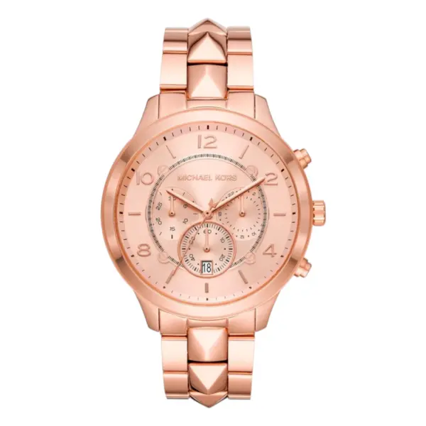 Michael Kors Runway Mercer Quartz Kronograf Roséguldfärgad Stållänk Roséguld