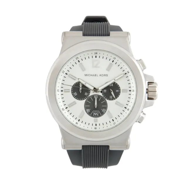Michael Kors MK8183 Quartz Kronograf Gummiarmband Vit