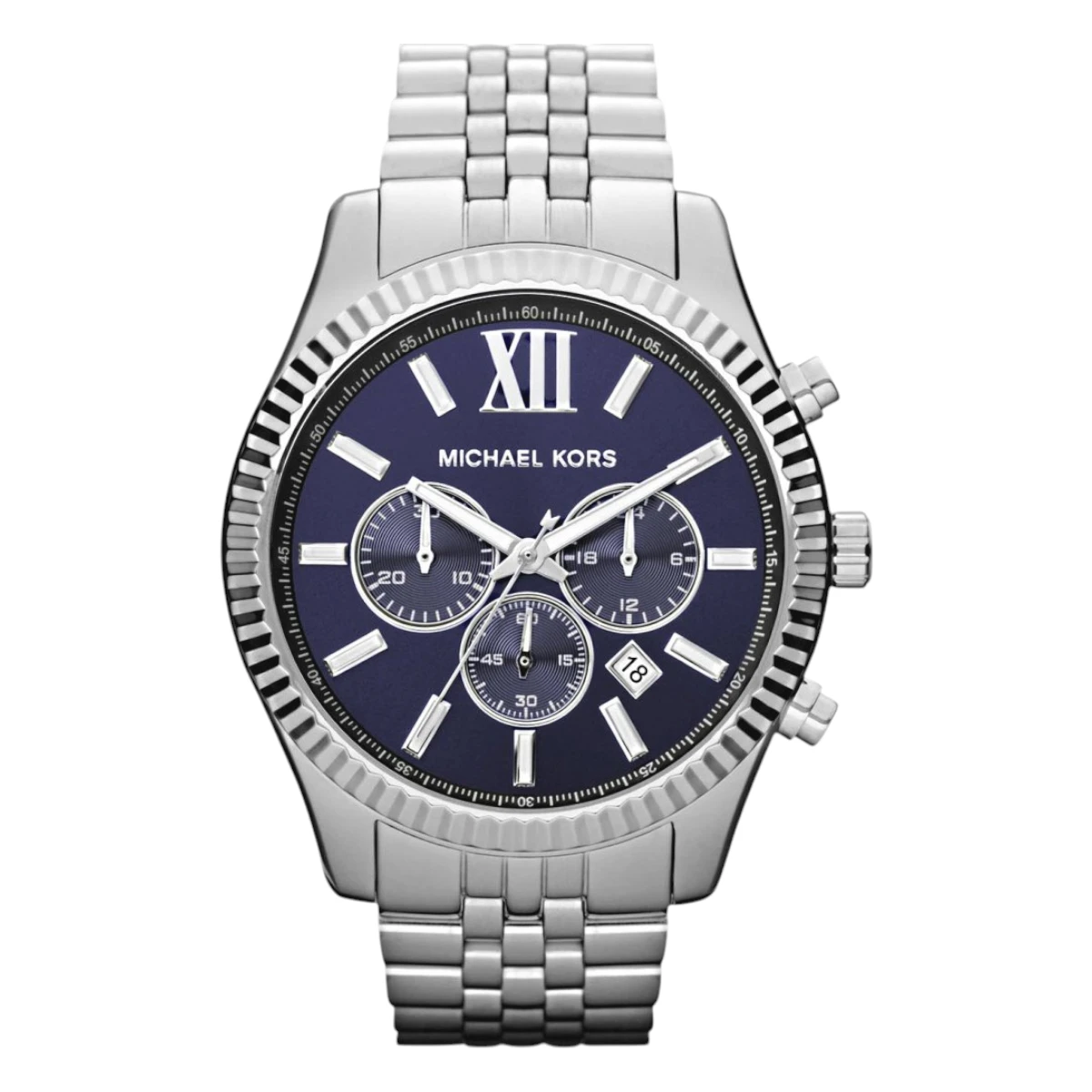 MK8280_1 Michael Kors Mörkblå/Silver 45 mm - Bild 1