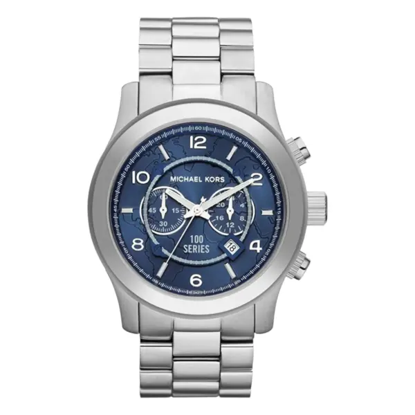 Michael Kors Hunger Stop 100 Quartz Kronograf Stållänk Blå