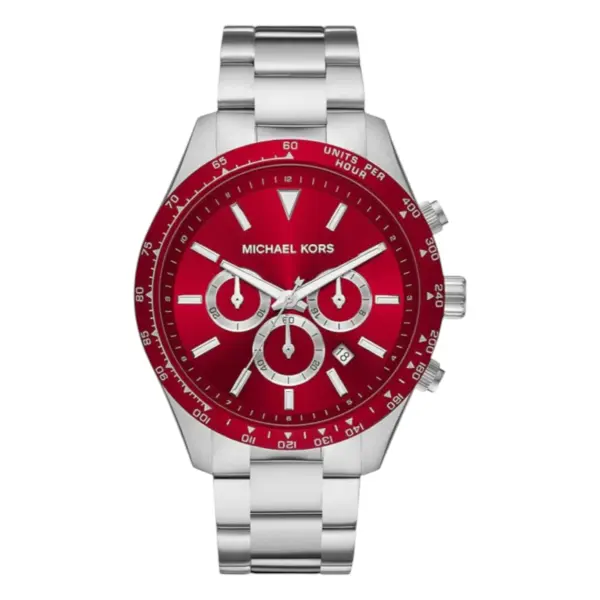 Michael Kors Layton Quartz Kronograf Stållänk Röd