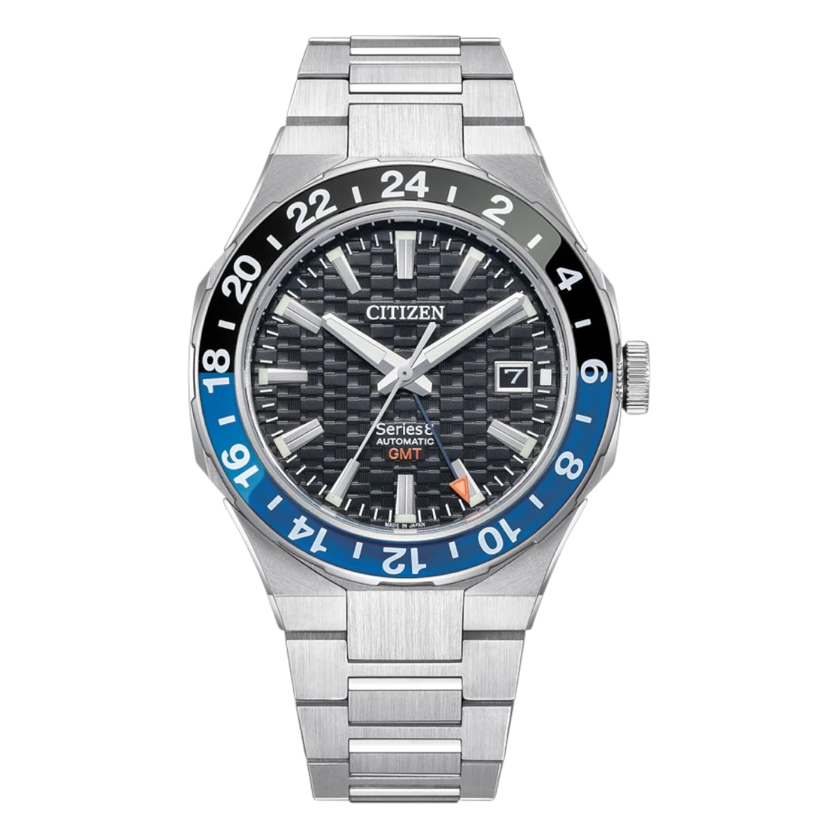 NB6031-56E_1 Citizen Series 8 880 GMT Automatic Stållänk Svart