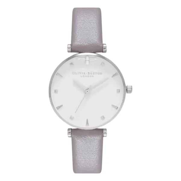 Olivia Burton Queen Bee Quartz Läderarmband Vit