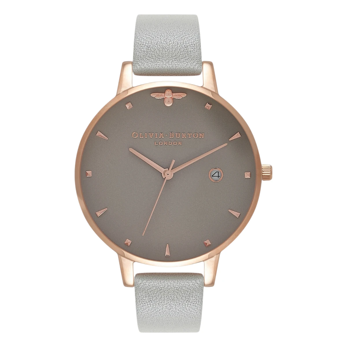 OB16AM87_01 Olivia Burton Queen Bee Quartz Grå - Bild 1