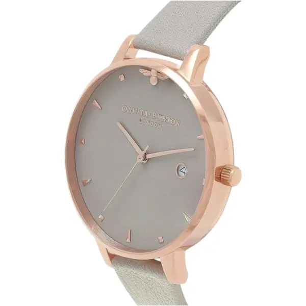 Olivia Burton Queen Bee Quartz Roséguldfärgad Läderarmband Grå, bild 2