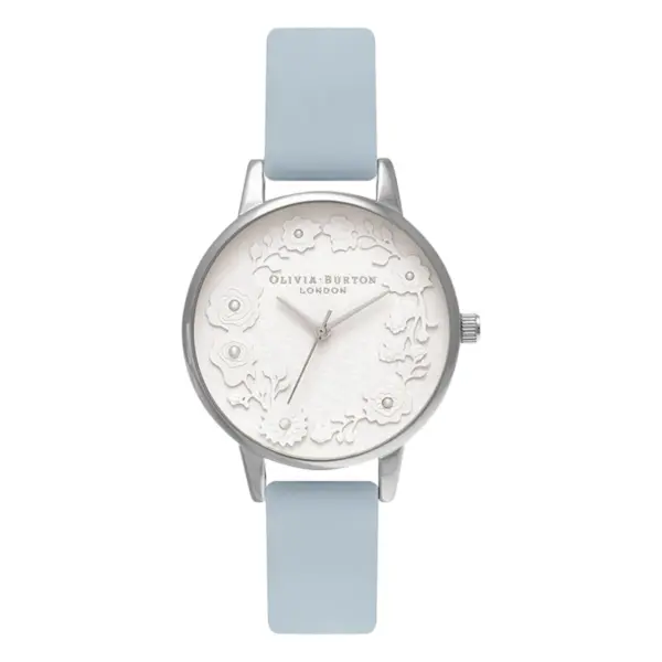 Olivia Burton Artisan Dial Quartz Läderarmband Vit