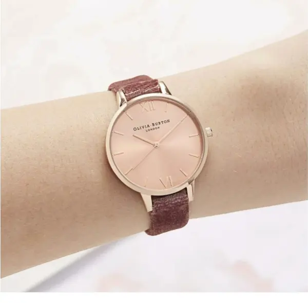 Olivia Burton Sunray Dial Quartz Roséguldfärgad Syntetläderarmband Rosa, bild 2