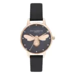 Olivia Burton Rainbow Lucky Bee Quartz Svart