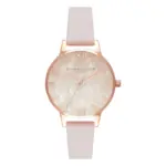 Olivia Burton Semi Precious Quartz Syntetläderarmband Rosa