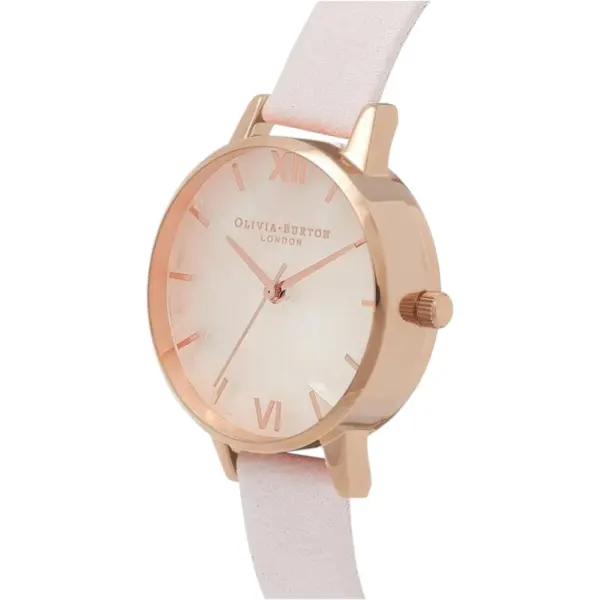 Olivia Burton Semi Precious Quartz Roséguldfärgad Läderarmband Rosa, bild 2