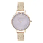 Olivia Burton Semi Precious Quartz Guldfärgat Stålarmband Rosa