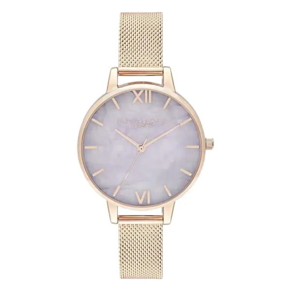 Olivia Burton Semi Precious Quartz Roséguldfärgad Mesharmband Lila