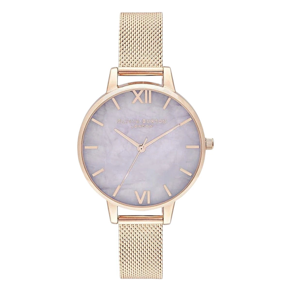 OB16SP16_01 Olivia Burton Semi Precious Quartz Guldfärgat Stålarmband Rosa - Bild 1