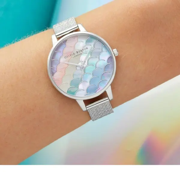Olivia Burton Under the Sea Mermaid Tail Quartz Mesharmband Flerfärgad, bild 2