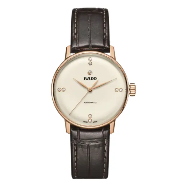 Rado Coupole Classic Automatic Diamanter Läderband Vit